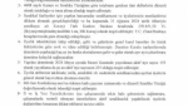 01.01.2024 ile 31.08.2024 tarihleri arası genel merkez denetim kurulu raporu